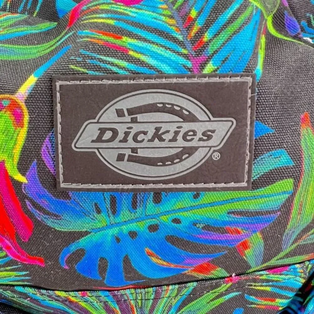 Dickies Hawaiian Print Backpack Padded Shoulder‎ Straps Zip Polyester Book Bag